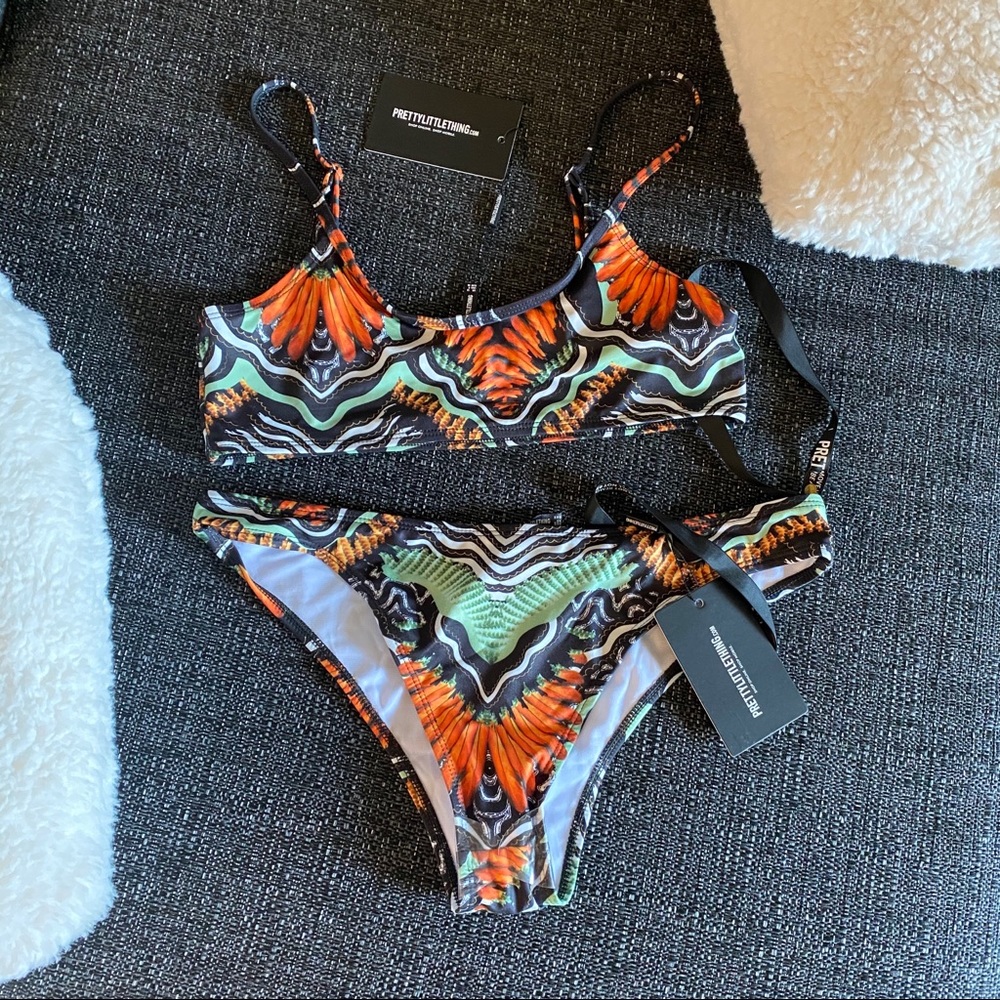 Tribal Print Bikini BOTTOM ONLY- PrettyLittleThing